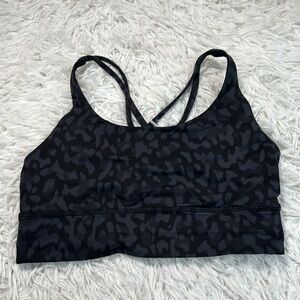 Lululemon Energy Bra *Long Line Formation Camo Deep Coal Multi